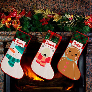 Personalized Christmas Stockings Featuring 7 Festive Characters - GiftShire