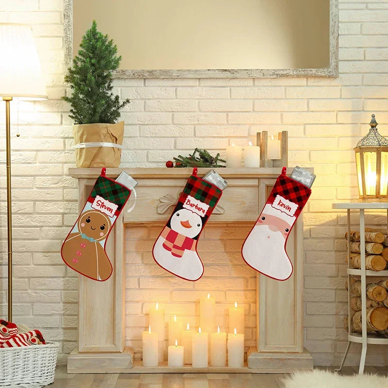 Personalized Christmas Stockings Featuring 7 Festive Characters - GiftShire