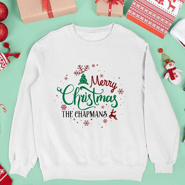 Personalized Christmas Sweatshirt, Merry Christmas Sweatshirt for Couples