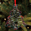 Personalized Christmas Tree Family Ornament On Clear Acrylic