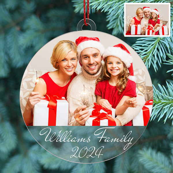 Personalized Christmas Tree Photo Ornament Gift