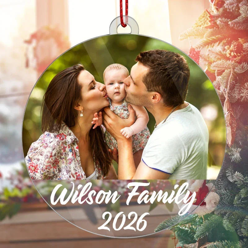Personalized Christmas Tree Photo Ornament Gift