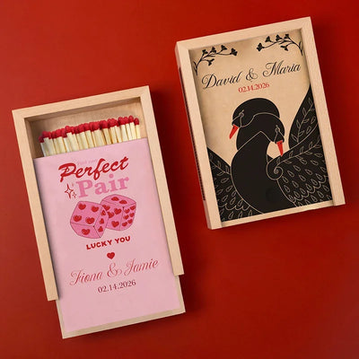 Personalized Couple Matchbox – Made of Wood