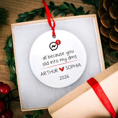 Swipe Right Ornament Gift For Couple Meet Online Dating