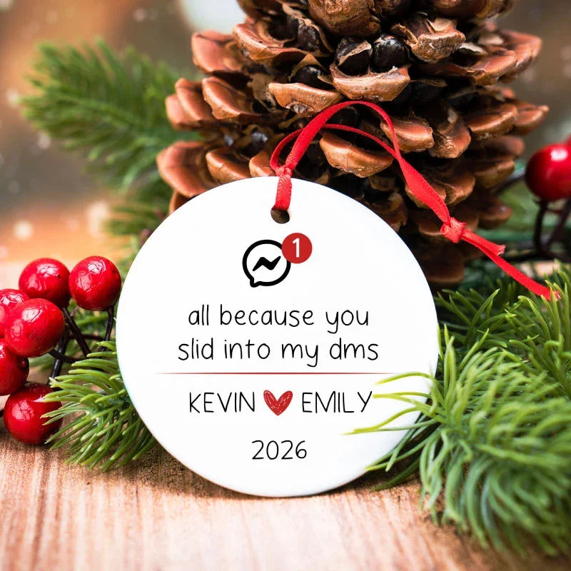 Swipe Right Ornament Gift For Couple Meet Online Dating
