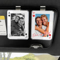 Personalized Couple Photo Car Visor Clip and Fridge Magnet