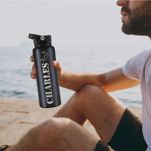 Personalized Couple Water Bottles: Choose Your Icon - GiftShire