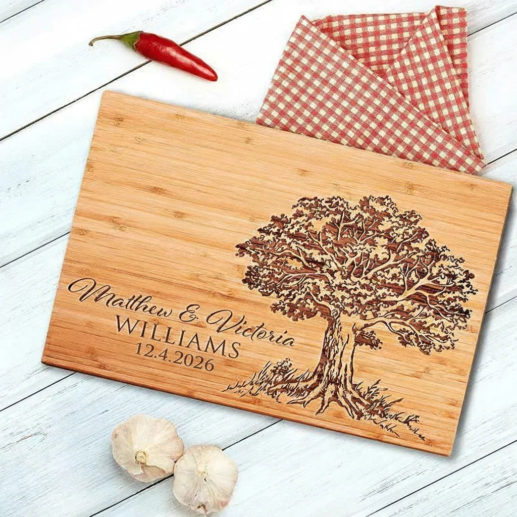 Personalized Cutting Board for Couples, Christmas Gift, Newlywed Gift - GiftShire