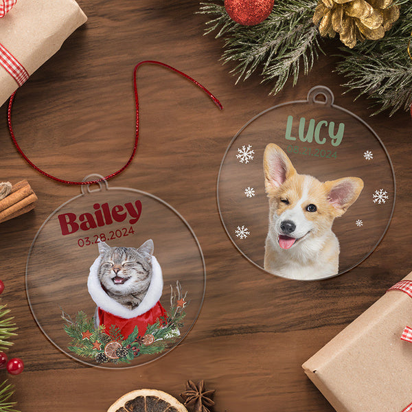 Personalized Dog Ornaments for Christmas – Photo Memorial Pet Keepsakes