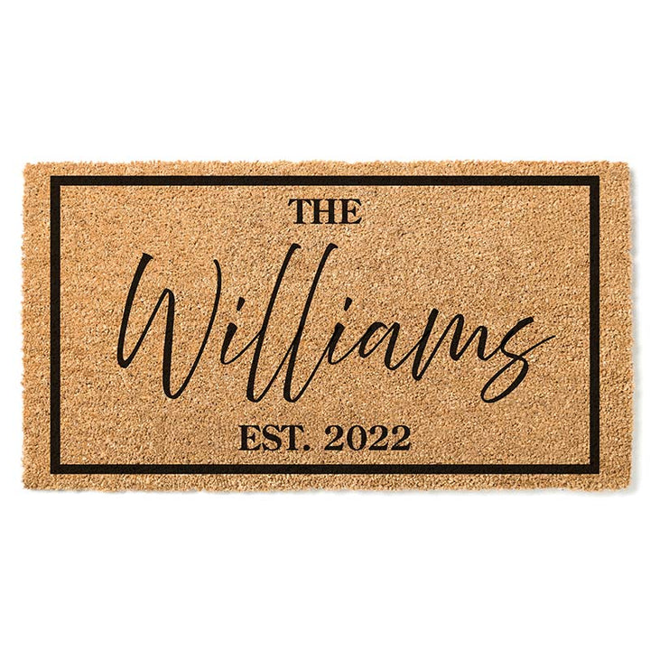 Personalized Door Mat, Family Name Door Mat - GiftShire