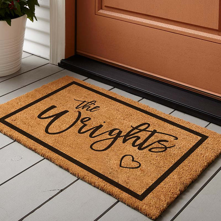 Personalized Door Mat, Family Name Door Mat - GiftShire