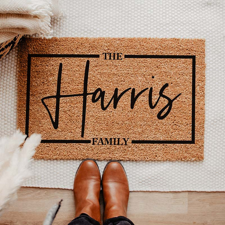 Personalized Door Mat, Family Name Door Mat - GiftShire