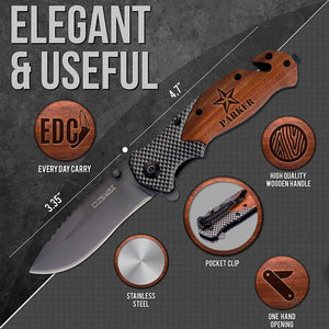 Personalized EDC Fiber Pocket Knife For Everyday Carry - GiftShire