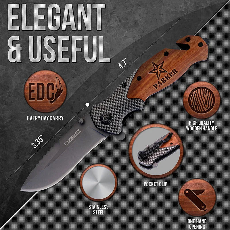 Personalized EDC Fiber Pocket Knife For Everyday Carry - GiftShire