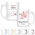 Personalized Engagement Calendar Mug for Engaged Couples