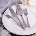 Personalized Engraved Wedding Cake Set Knife, Fork & Server