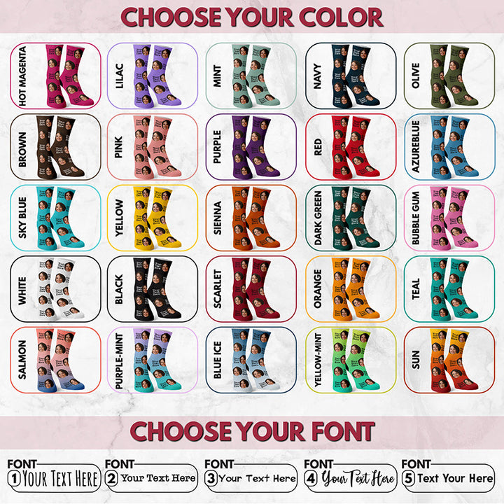 Personalized face on Socks for Adults, Young and Kids - GiftShire