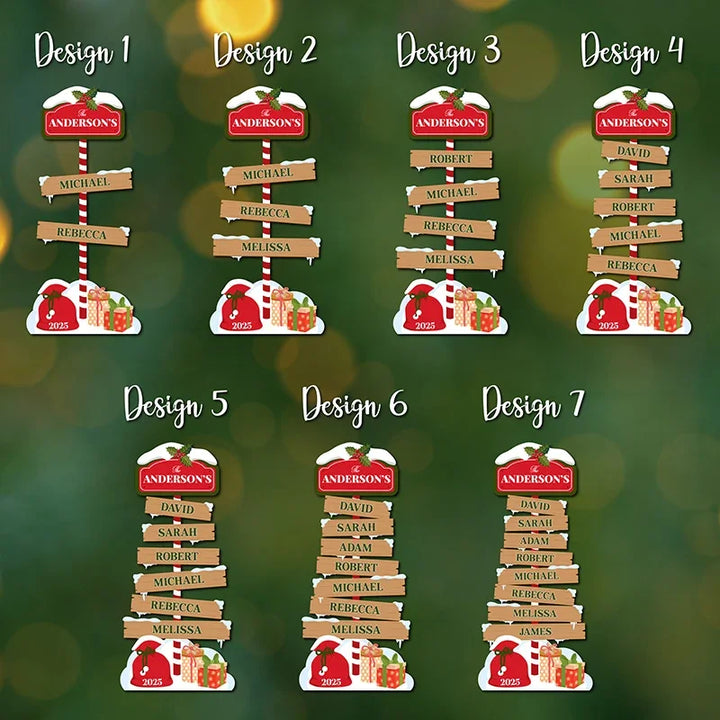Sign Post Present Personalized Family Signpost Christmas Ornament – GiftShire