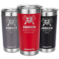 Personalized Firefighter Tumbler with Fire Department Badge - GiftShire