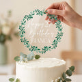 Personalized Floral Acrylic Birthday Cake Topper