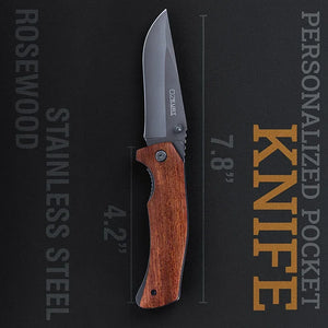 Personalized Folding Pocket Fishing Knife with Bass Design - GiftShire