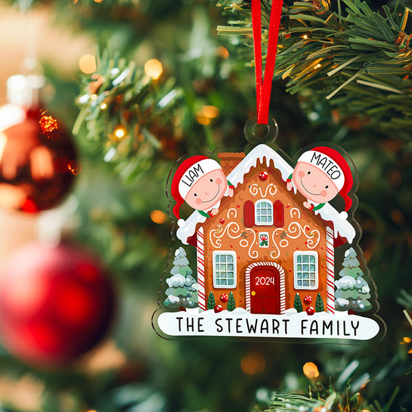 Personalized Gingerbread Family Christmas Ornament