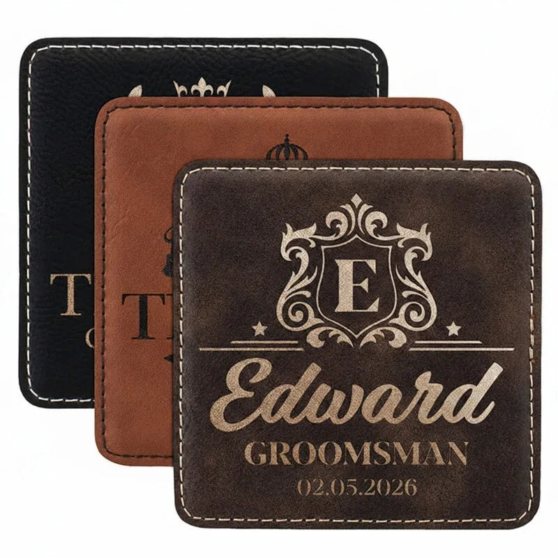 Personalized Groomsmen Coaster For Wedding