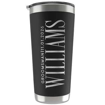 Personalized Groomsmen Tumbler with Custom Name - GiftShire