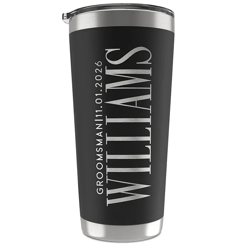 Personalized Groomsmen Tumbler with Custom Name - GiftShire