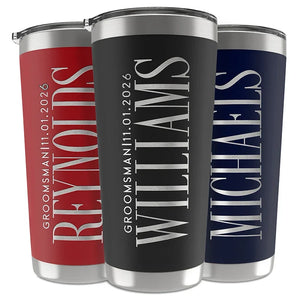 Personalized Groomsmen Tumbler with Custom Name - GiftShire