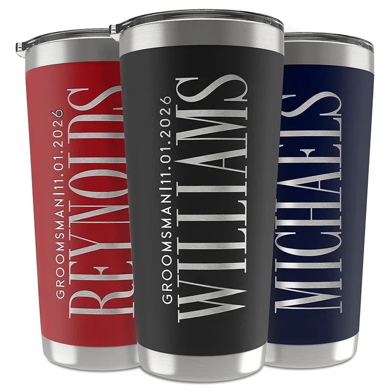 Personalized Groomsmen Tumbler with Custom Name - GiftShire