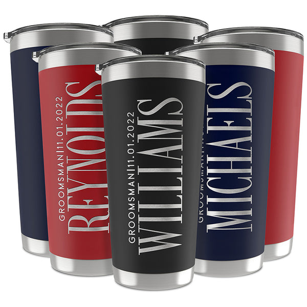Personalized Groomsmen Tumbler with Custom Name - GiftShire