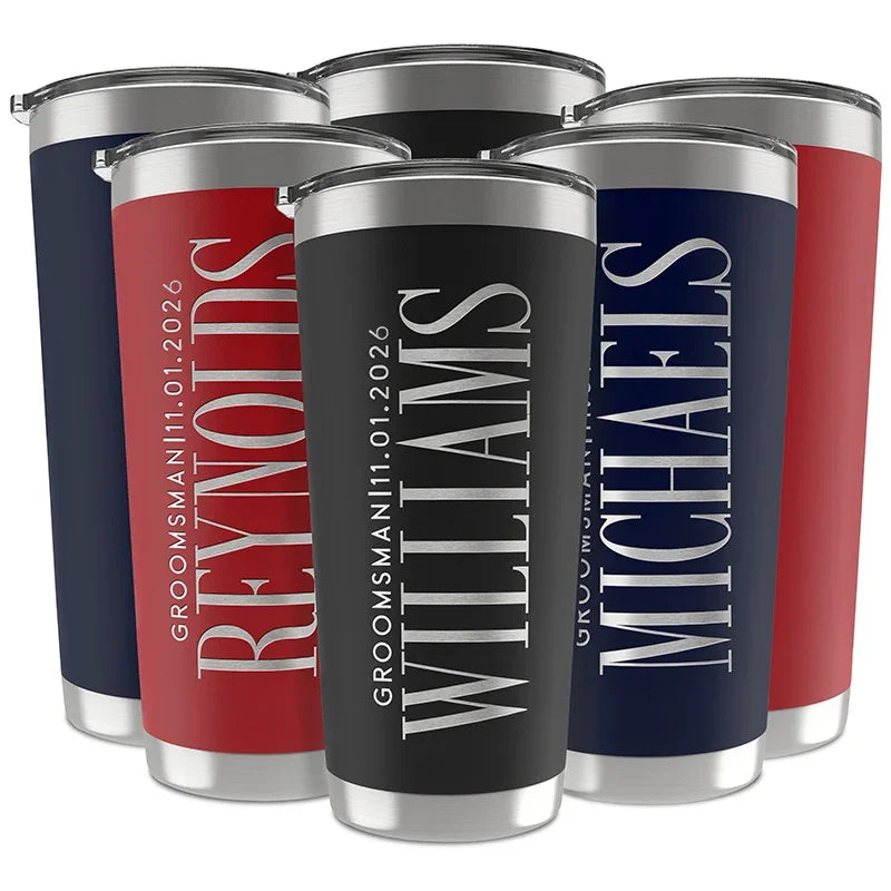 Personalized Groomsmen Tumbler with Custom Name - GiftShire