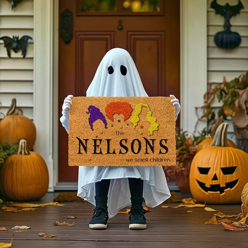 Personalized Halloween Doormat with Family Name - GiftShire