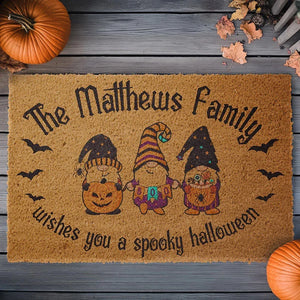 Personalized Halloween Doormat with Family Name - GiftShire