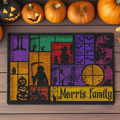 Personalized Halloween Doormat with Family Name - GiftShire