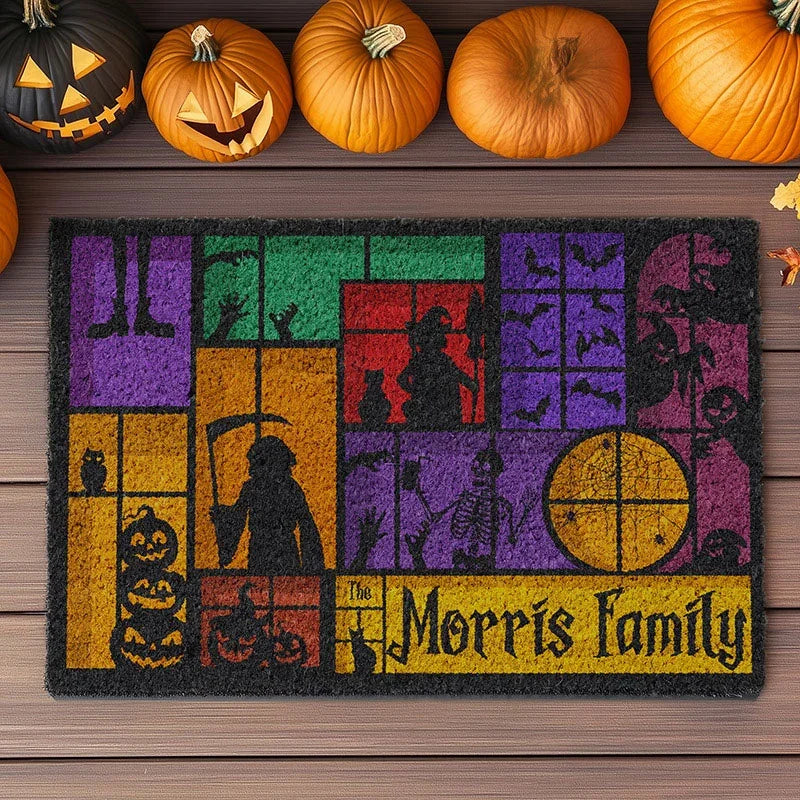 Personalized Halloween Doormat with Family Name - GiftShire