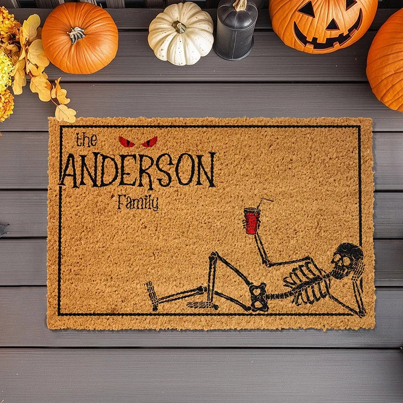 Personalized Halloween Doormat with Family Name - GiftShire