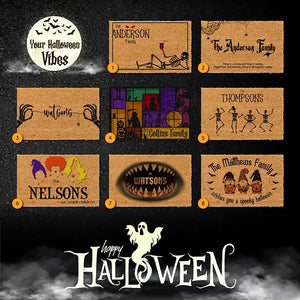 Personalized Halloween Doormat with Family Name - GiftShire