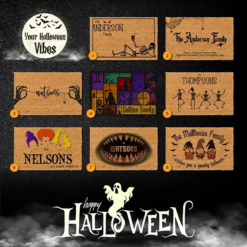 Personalized Halloween Doormat with Family Name - GiftShire