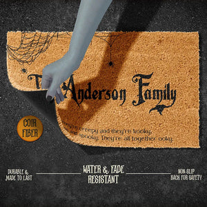 Personalized Halloween Doormat with Family Name - GiftShire
