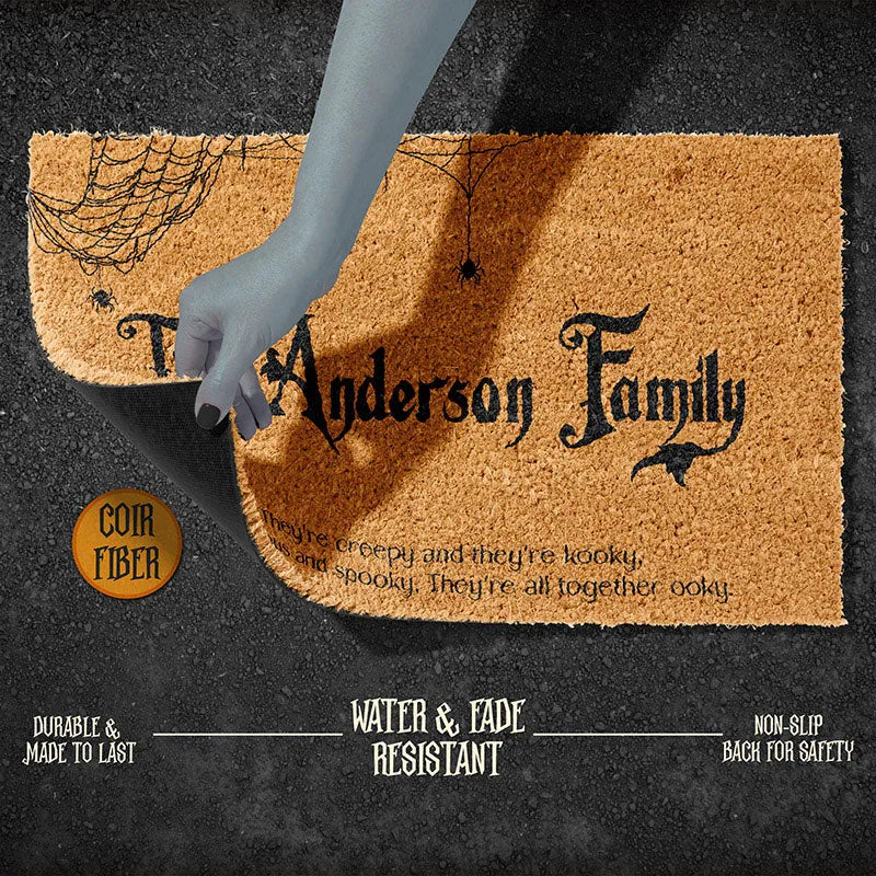 Personalized Halloween Doormat with Family Name - GiftShire
