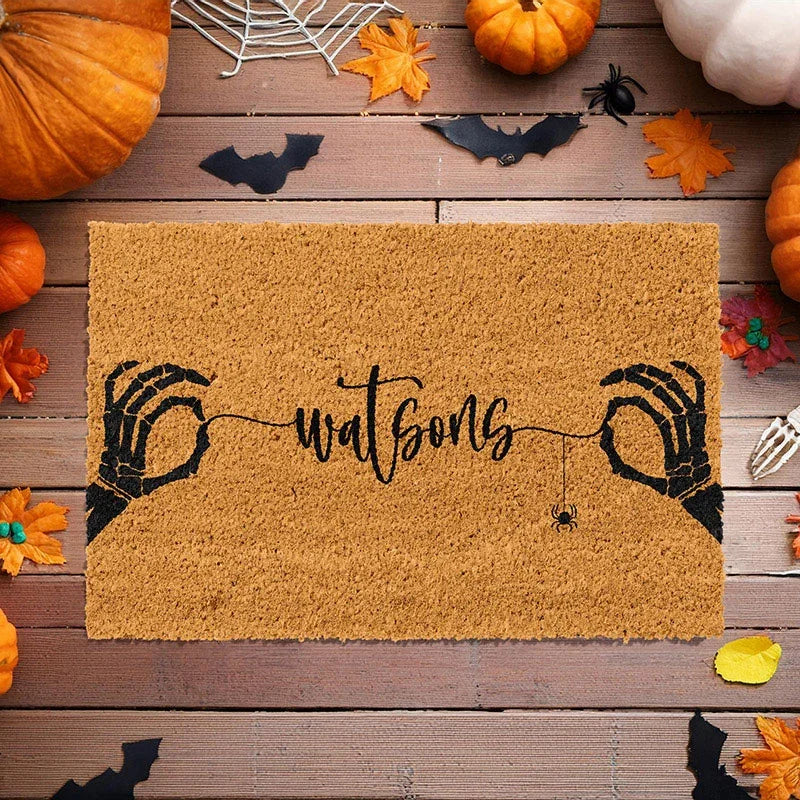 Personalized Halloween Doormat with Family Name - GiftShire