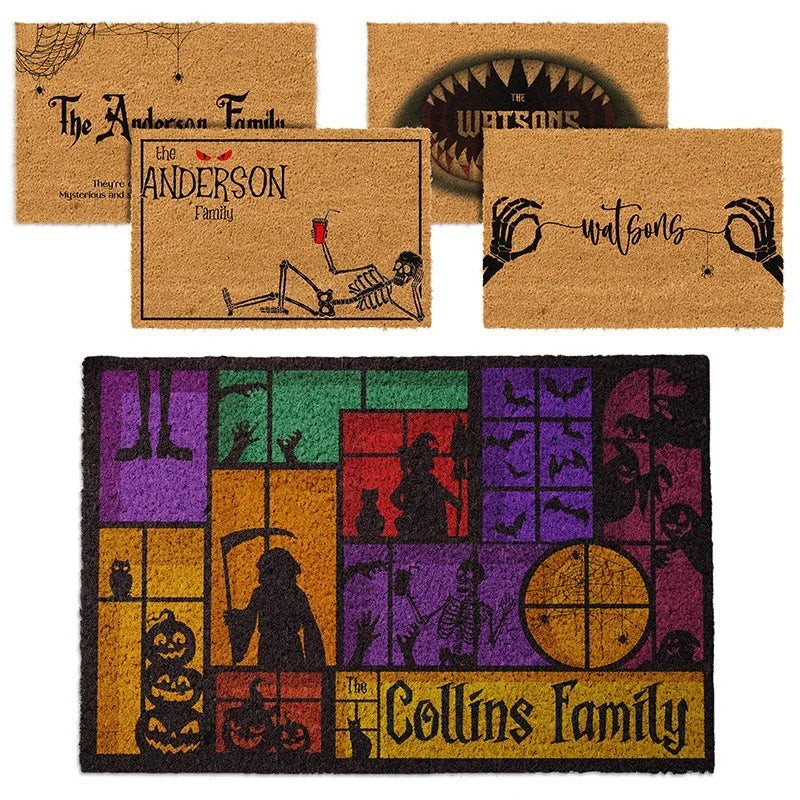 Personalized Halloween Doormat with Family Name - GiftShire