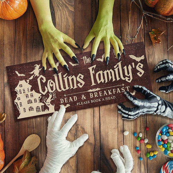 Personalized Halloween Family Wall Sign - GiftShire