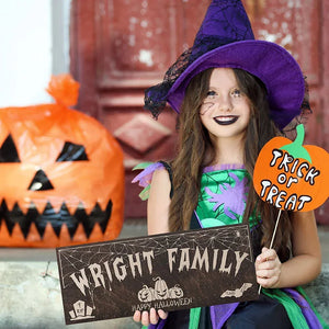 Personalized Halloween Family Wall Sign - GiftShire