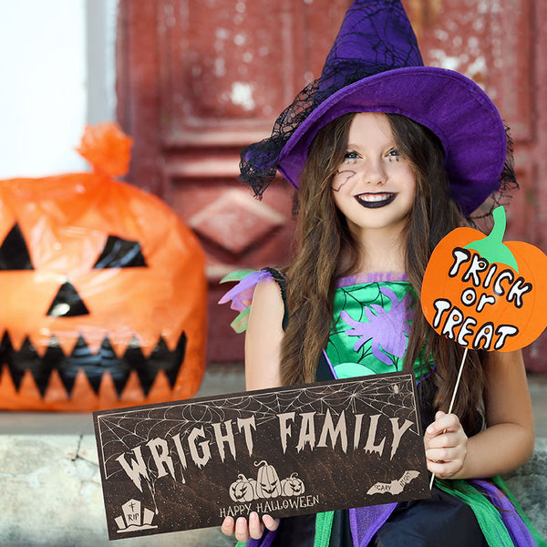 Personalized Halloween Family Wall Sign - GiftShire