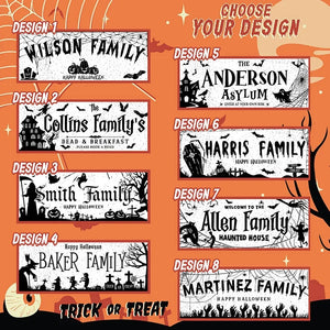 Personalized Halloween Family Wall Sign - GiftShire
