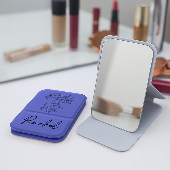 Personalized Handheld Foldable Mirror for Women