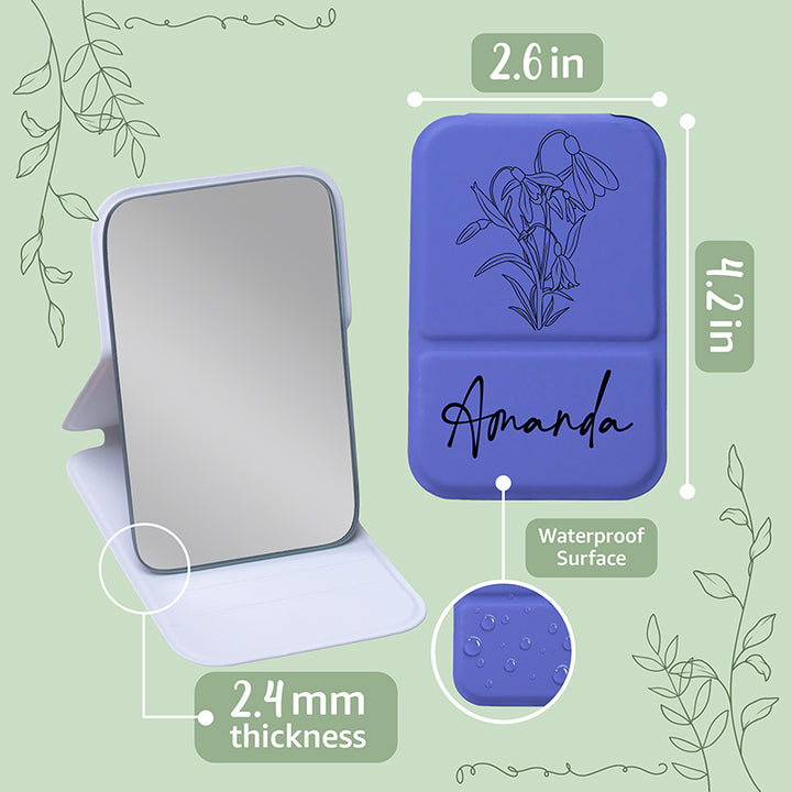 Personalized Handheld Foldable Mirror for Women